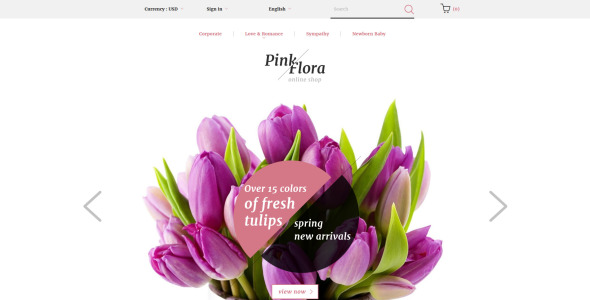 розовый флора prestashop тема