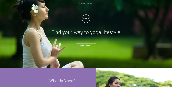 шаблон адаптивной целевой страницы yoga