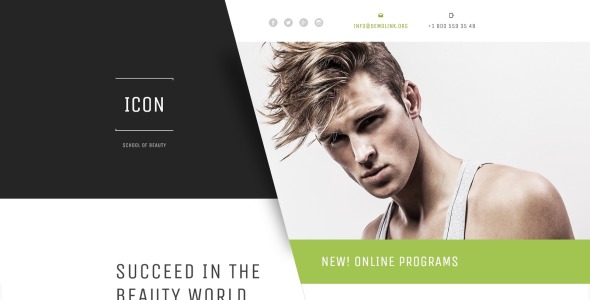 адаптивный шаблон целевой страницы школы красоты