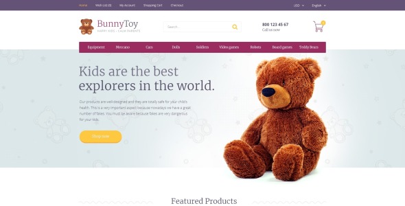 кролик игрушка шаблон opencart