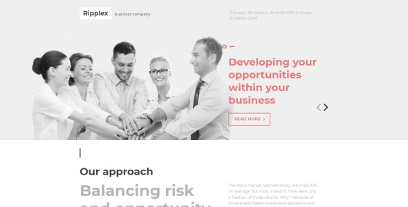 адаптивный шаблон целевой страницы для бизнеса и услуг