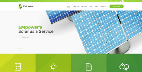солнечная энергия shopify тема
