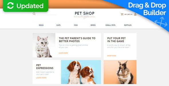 шаблон электронной коммерции pet shop motocms