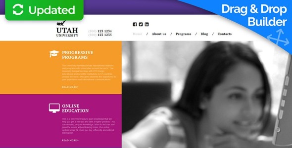 шаблон university moto cms 3