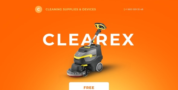 шаблон целевой страницы clearex