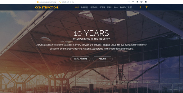 строительство многоцелевой шаблон сайта