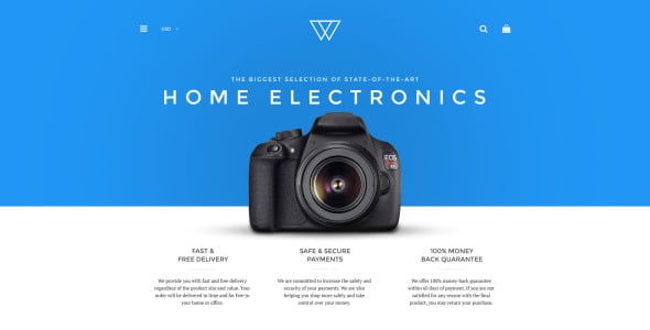 домашняя электроника shopify тема