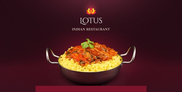 адаптивный шаблон целевой страницы индийского ресторана