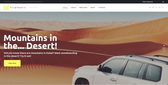 travel blog wordpress тема