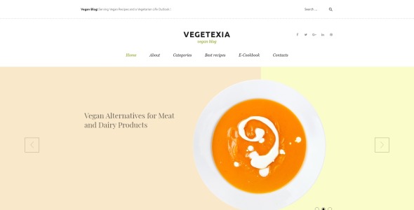 вегетарианский ресторан блог wordpress тема