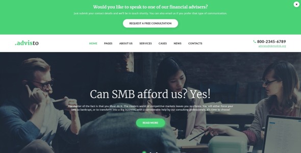 финансовый консультант консультирование wordpress тема