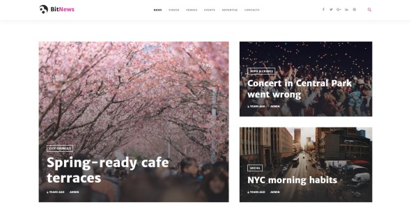 блог, журнал и новостной портал wordpress тема