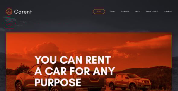 адаптивный шаблон сайта проката автомобилей