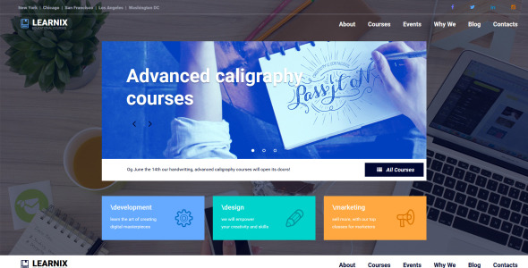 шаблон education moto cms 3