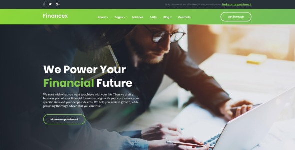 тема wordpress для финансового консультанта