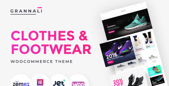 одежда и обувь тема woocommerce