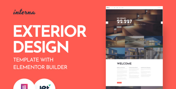 шаблон внешнего дизайна с темой elementor builder wordpress