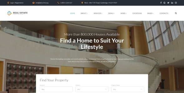 эффективное жилье и проживание многостраничный html шаблон веб-сайта