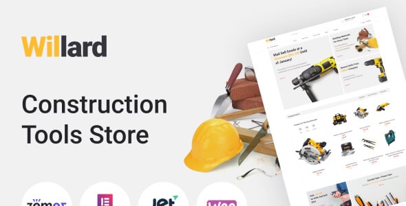 магазин строительных инструментов многоцелевая электронная коммерция clean elementor woocommerce theme