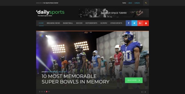 шаблон сайта dailysports