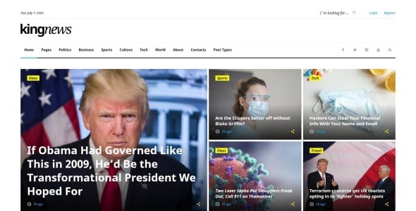 новостной портал адаптивный шаблон сайта