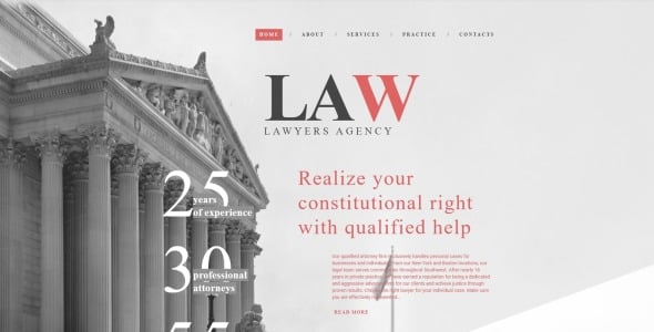 отзывчивый шаблон сайта юридической фирмы