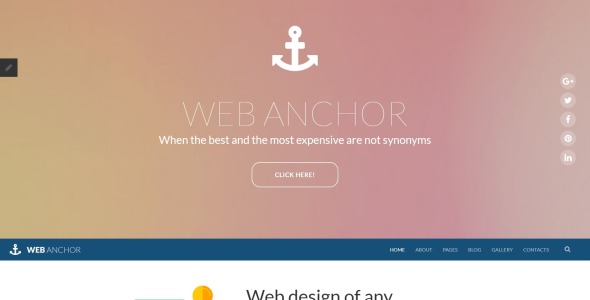 веб якорь шаблон joomla