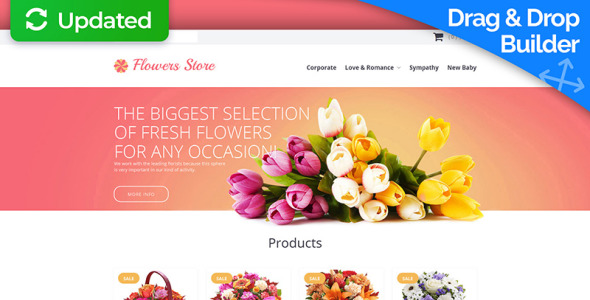 цветочный магазин motocms шаблон электронной коммерции