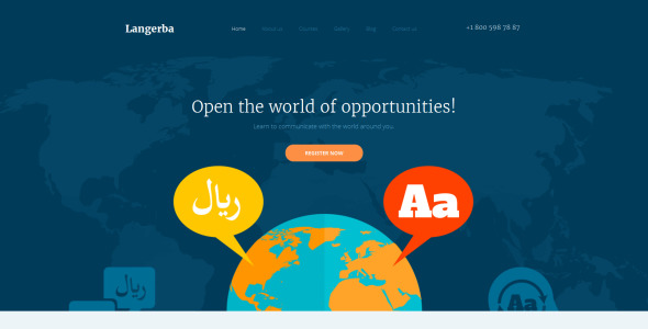 языковая школа moto cms 3 шаблон