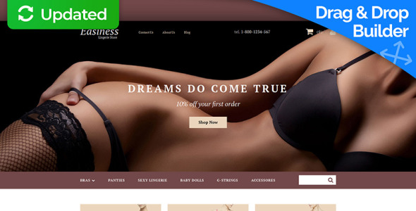 шаблон электронной коммерции lingerie motocms