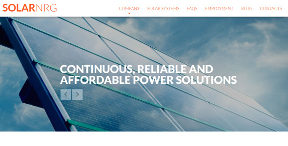 солнечная энергия moto cms 3 шаблон