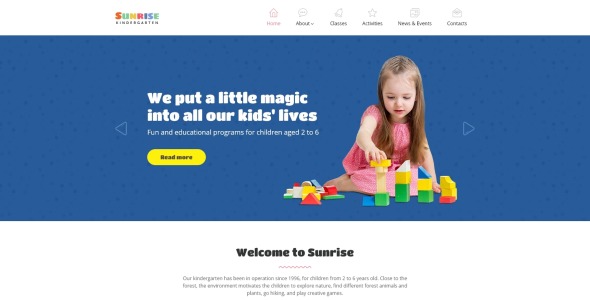 адаптивный шаблон сайта kids center &amp; kindergarten