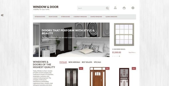 тема окна двери prestashop