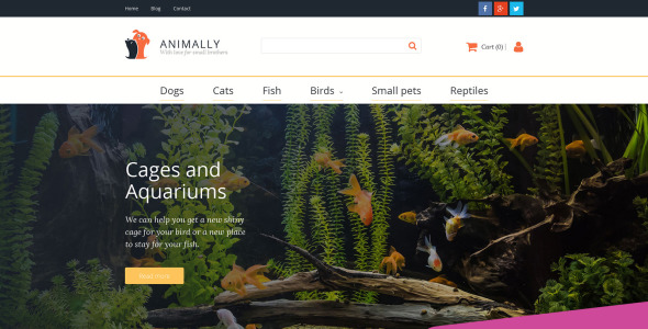 шаблон электронной коммерции pet shop motocms