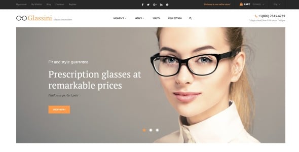 тема glassini magento