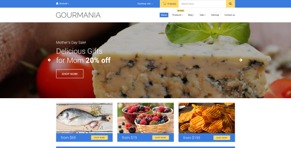 тема gourmania shopify
