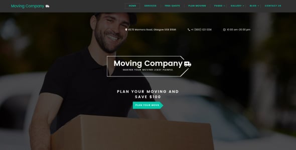 адаптивный шаблон сайта движущейся компании