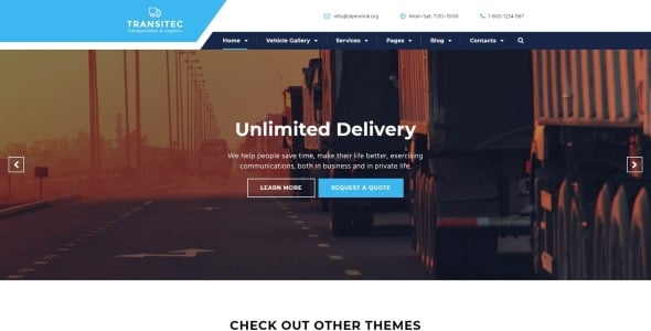 адаптивный шаблон сайта движущейся компании