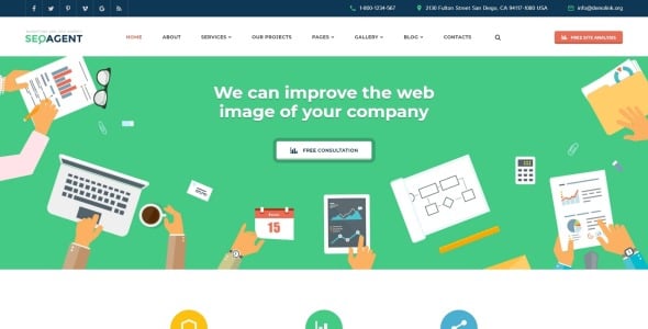 seo сайт адаптивный шаблон сайта