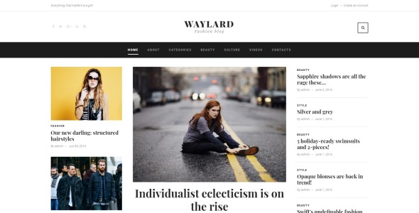 модный блог и журнал wordpress тема