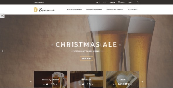 пивоварня отзывчивая тема prestashop