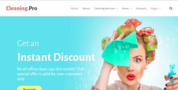 уборка и горничная компании wordpress тема