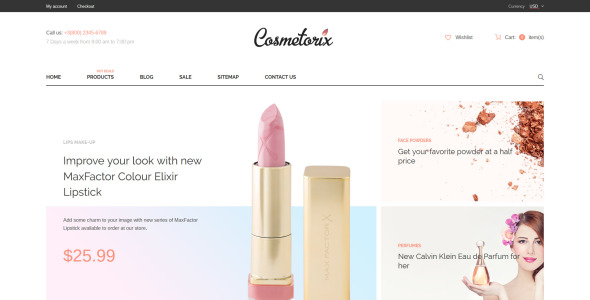 cosmetorix shopify тема