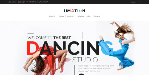 танцевальная школа wordpress тема