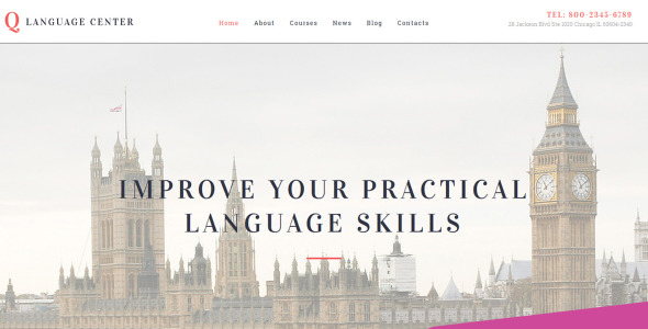 шаблон английской школы moto cms 3