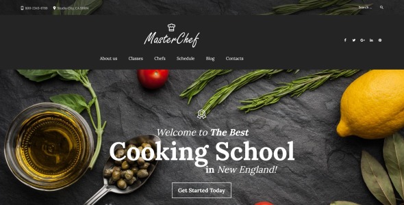Мастер Шеф кулинария школа wordpress тема