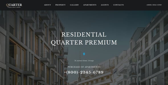 недвижимость отзывчивый шаблон moto cms 3