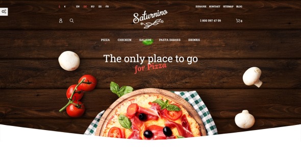 тема пиццерии prestashop