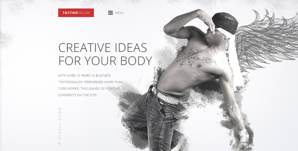 тату салон отзывчивый шаблон сайта