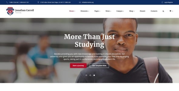 адаптивный шаблон веб-сайта университета